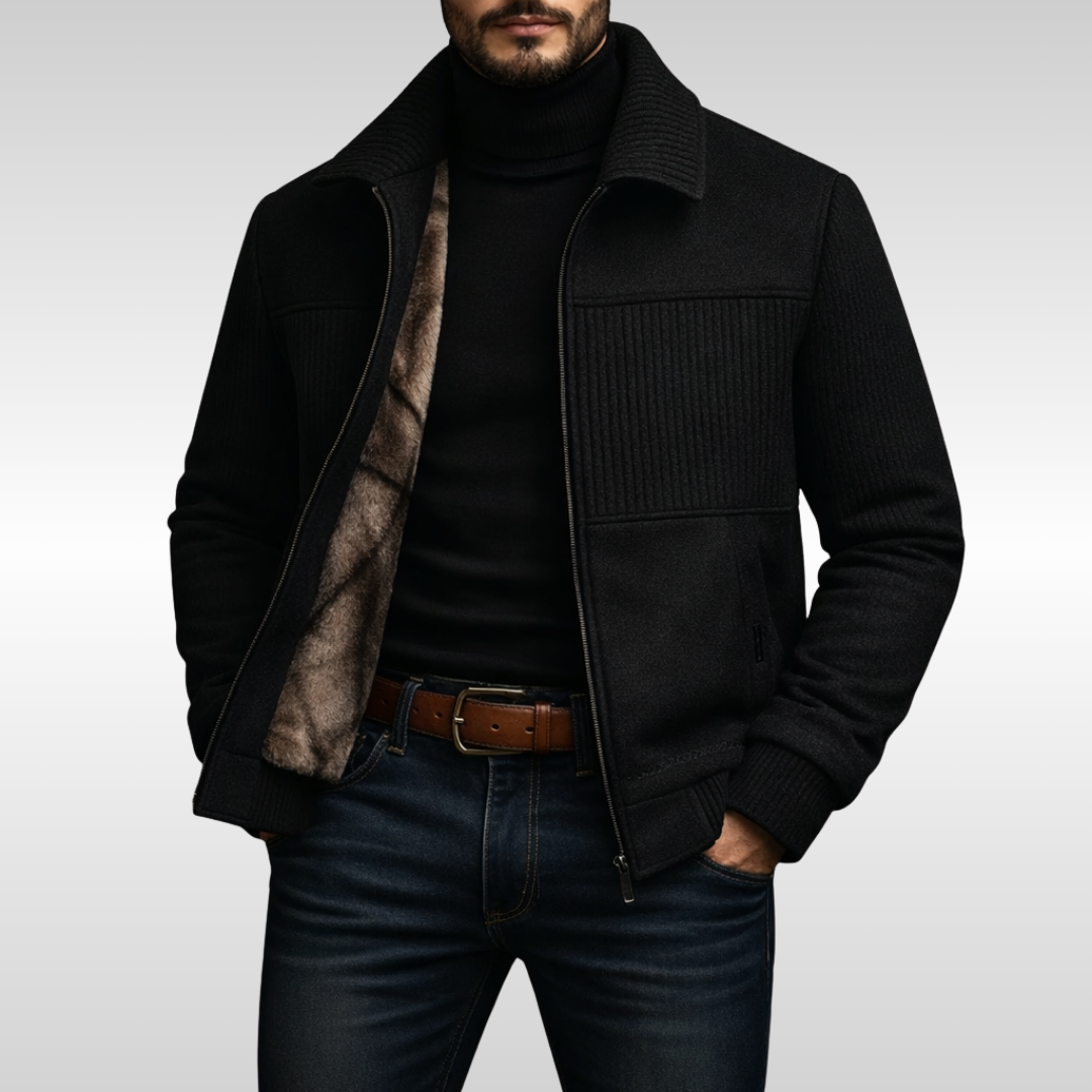Fleece jacket with a faux fur lining