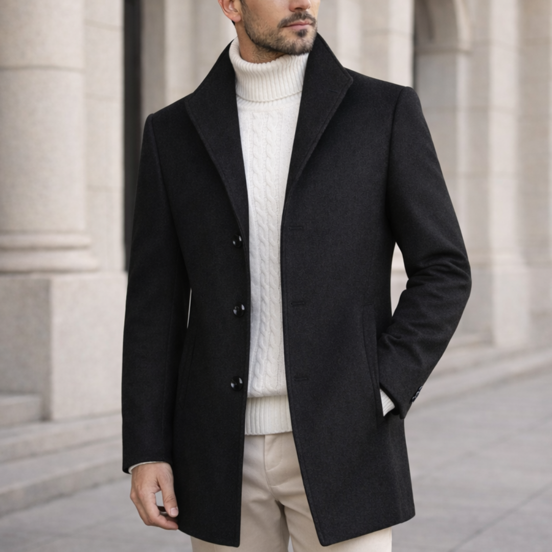 Lapel Collar Long Coat