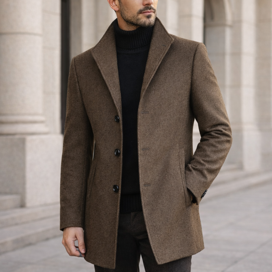 Lapel Collar Long Coat