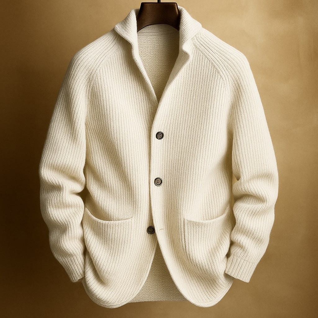 Corduroy Wool Cardigan For Men