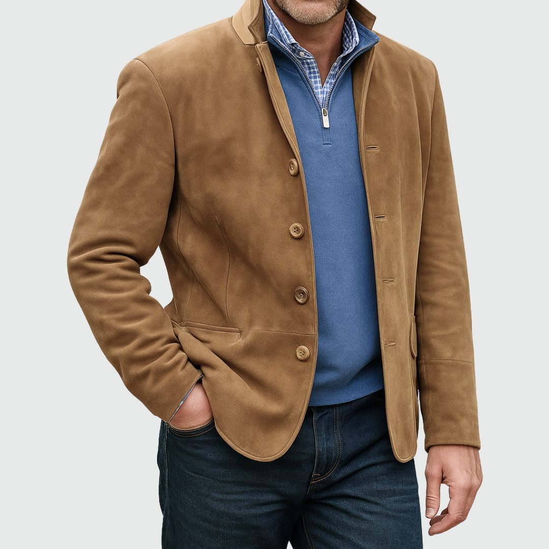 Classic suede blazer