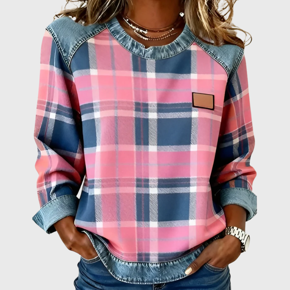 Patchwork Pullover Sweatshirt