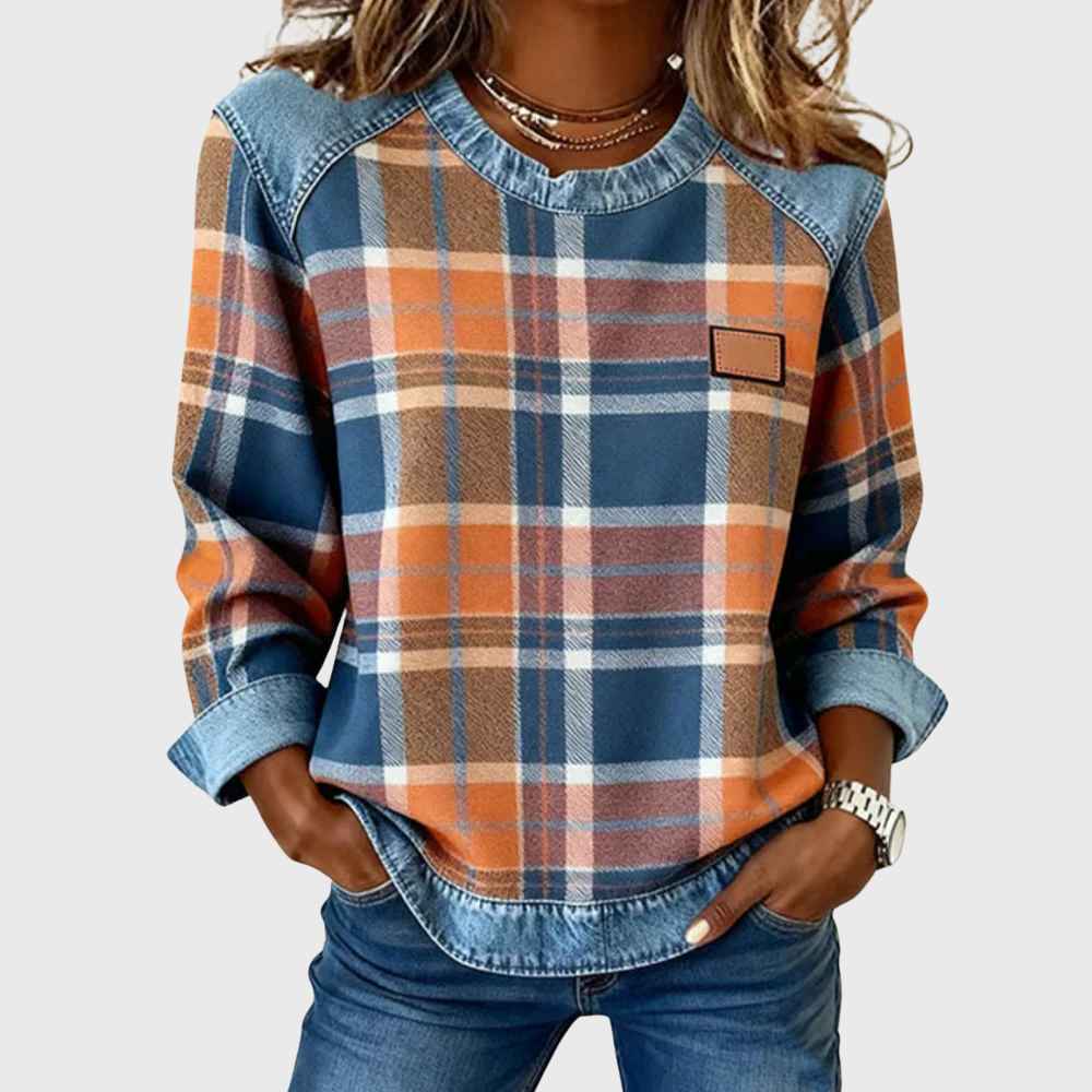Patchwork Pullover Sweatshirt