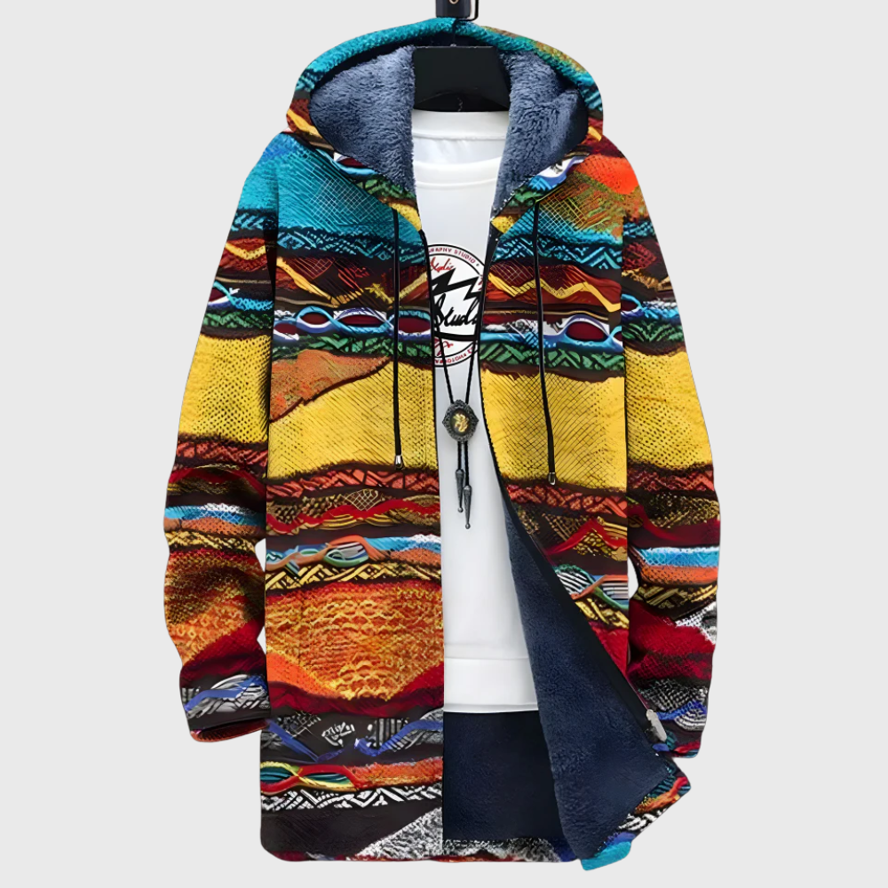 Luxury cardigan inspired by art