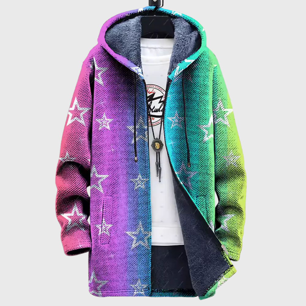Luxury cardigan inspired by art