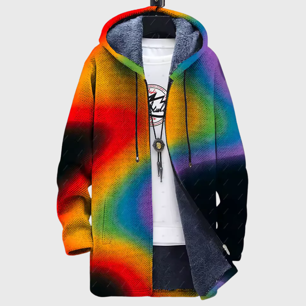 Luxury cardigan inspired by art