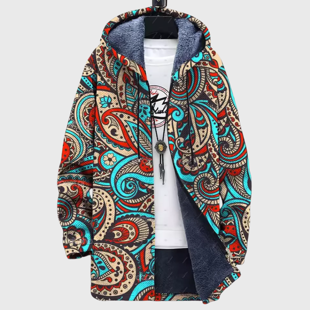 Luxury cardigan inspired by art