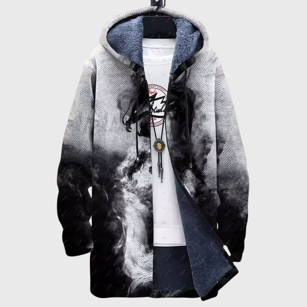 Luxury cardigan inspired by art