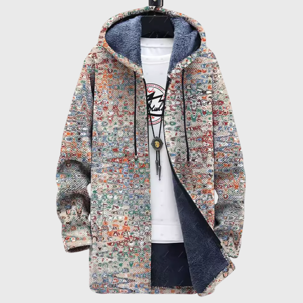 Luxury cardigan inspired by art
