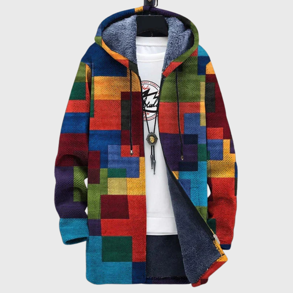 Luxury cardigan inspired by art