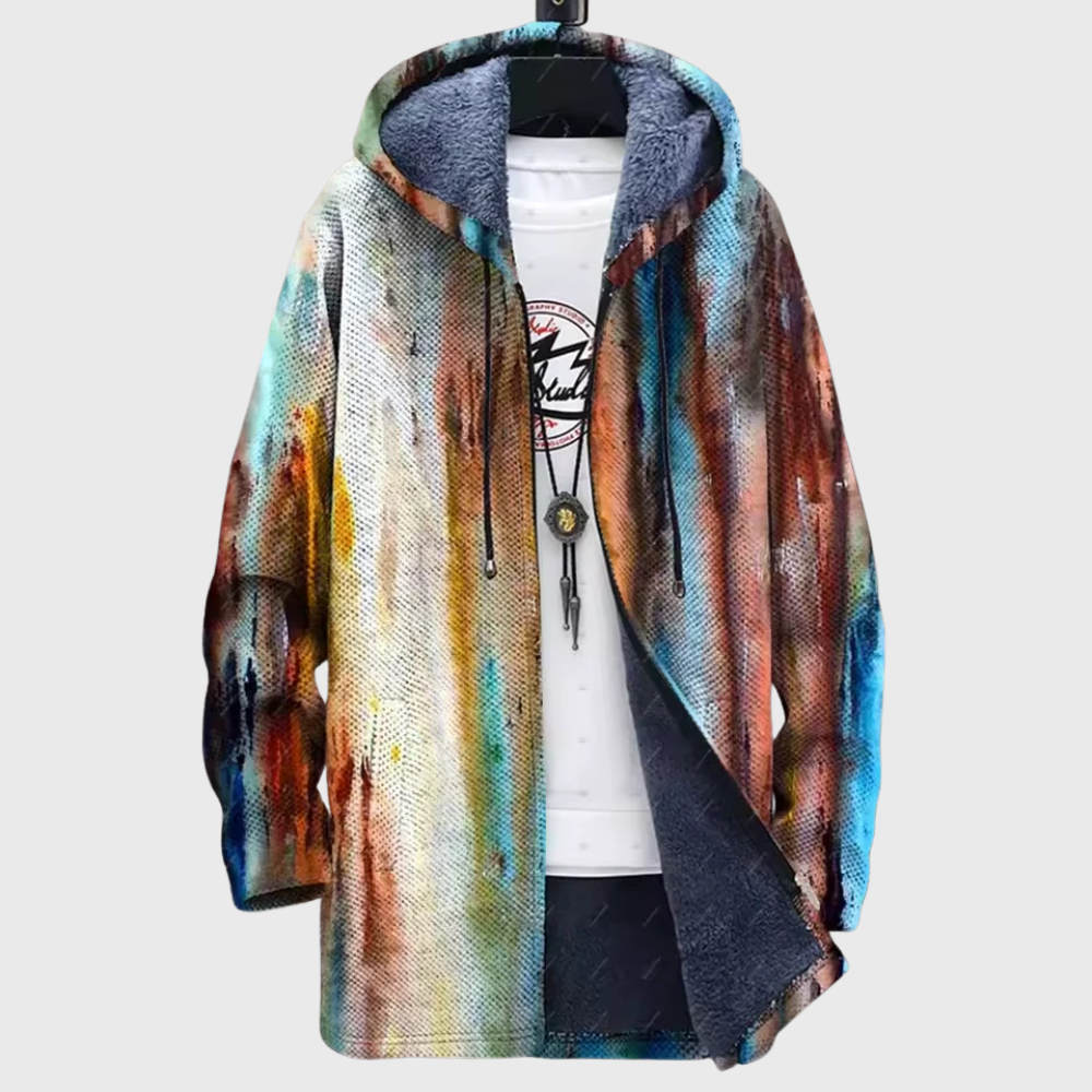 Luxury cardigan inspired by art