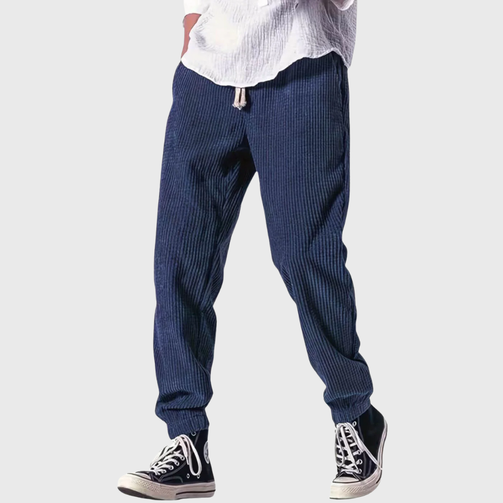 Corduroy Pants with Drawstring