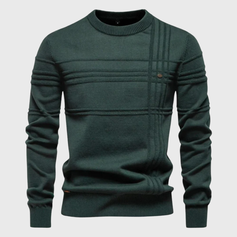 Men's Sweater With Stripe Design