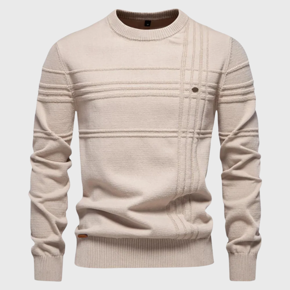 Men's Sweater With Stripe Design