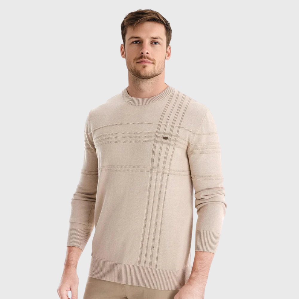 Men's Sweater With Stripe Design