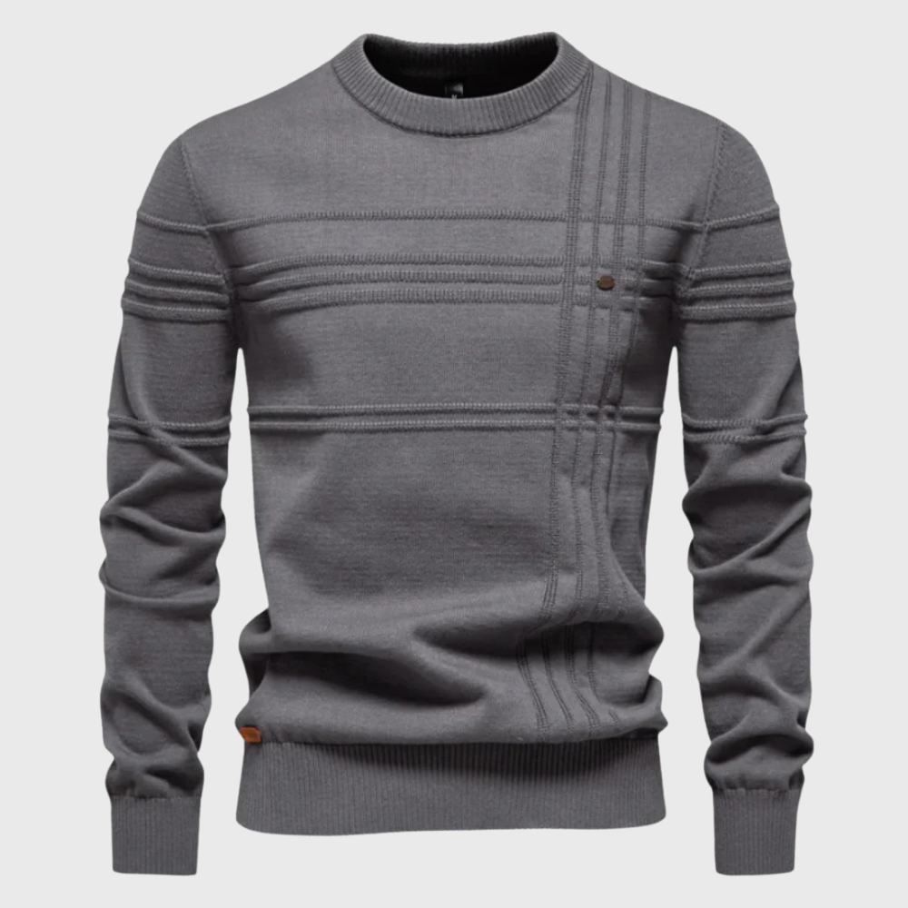 Men's Sweater With Stripe Design