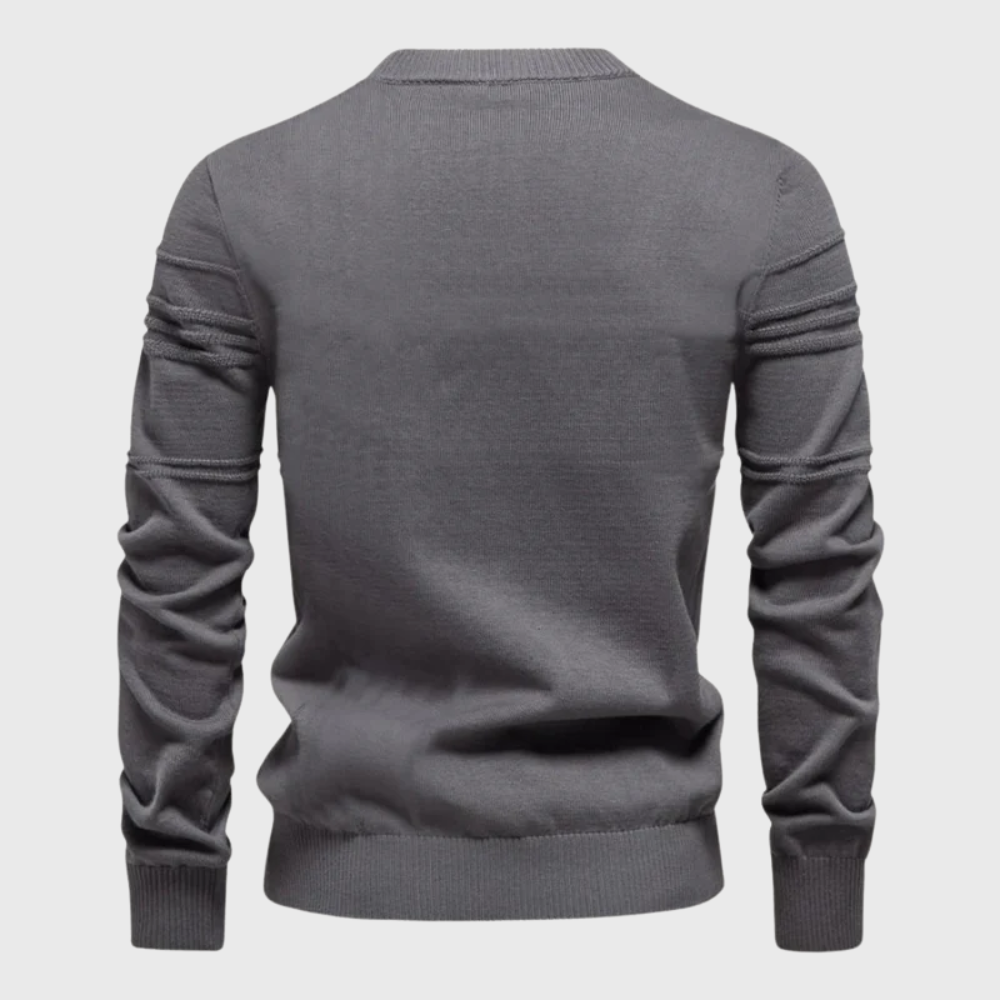 Men's Sweater With Stripe Design