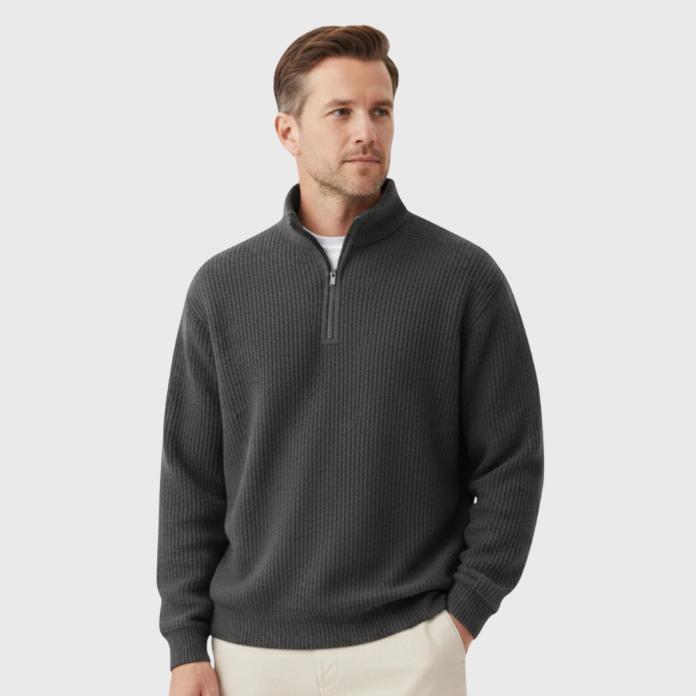 Essential Knit Quarter-Zip Pullover