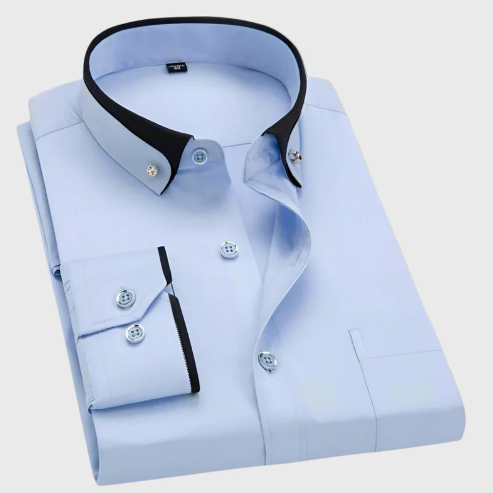 Classic cotton shirt with long sleeves