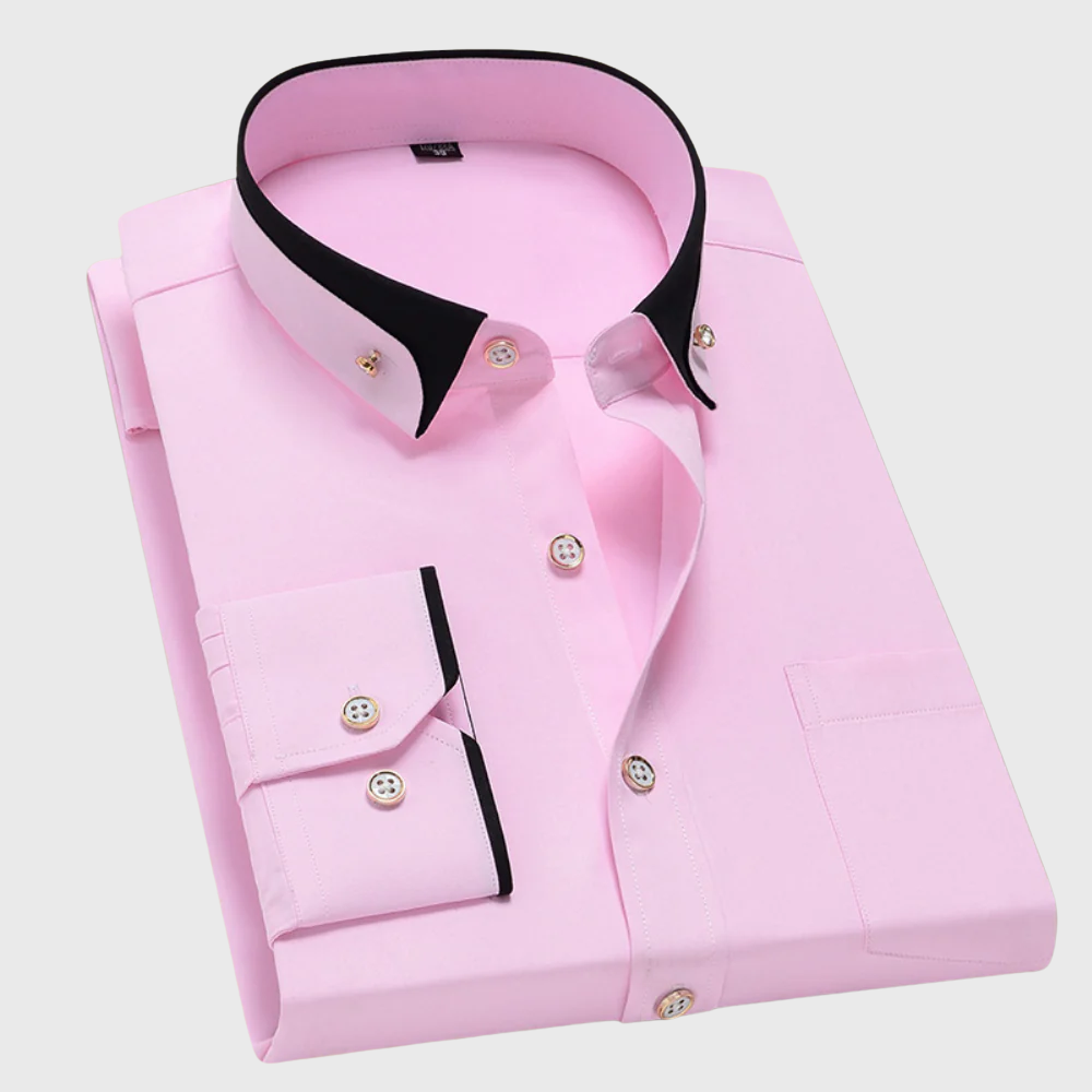 Classic cotton shirt with long sleeves