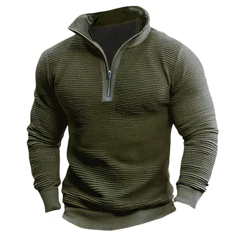 Vintage Sweatshirt With Half Zipper