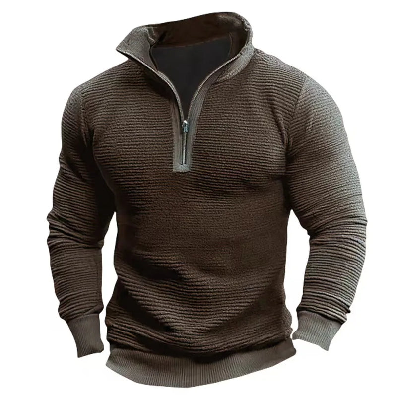 Vintage Sweatshirt With Half Zipper