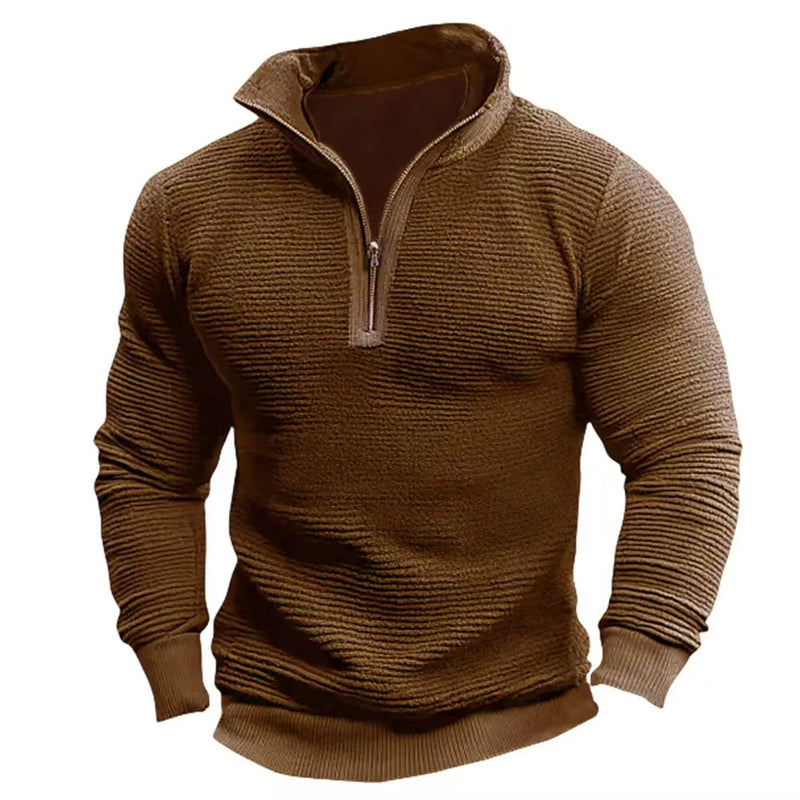 Vintage Sweatshirt With Half Zipper