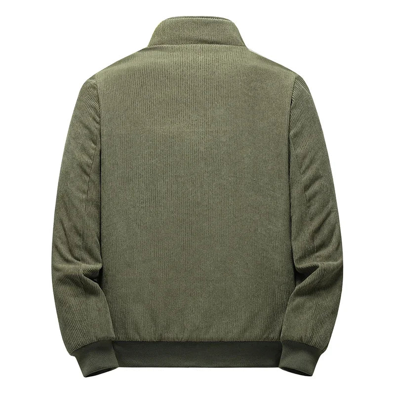 Corduroy jacket with fleece lining