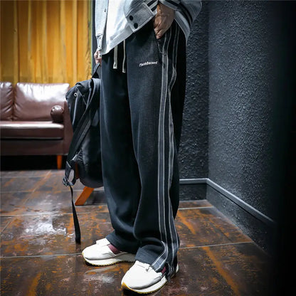 Wide-Leg pants with Side Stripes