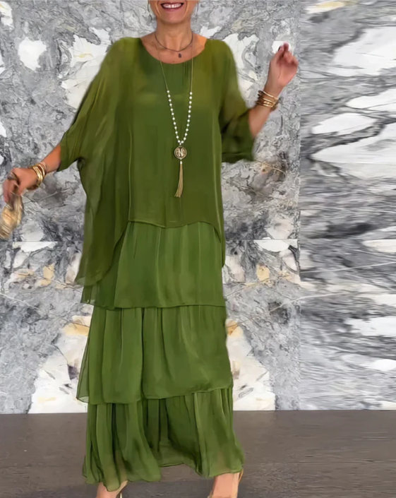 Elegant Tummy Covering Maxi Dress