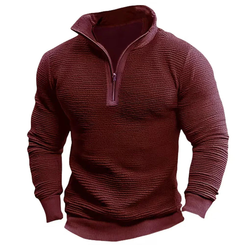 Vintage Sweatshirt With Half Zipper