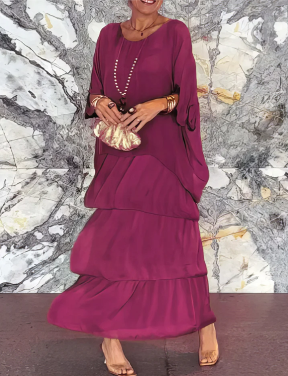 Elegant Tummy Covering Maxi Dress