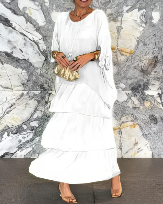 Elegant Tummy Covering Maxi Dress