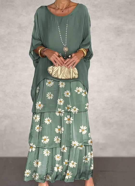 Elegant Tummy Covering Maxi Dress