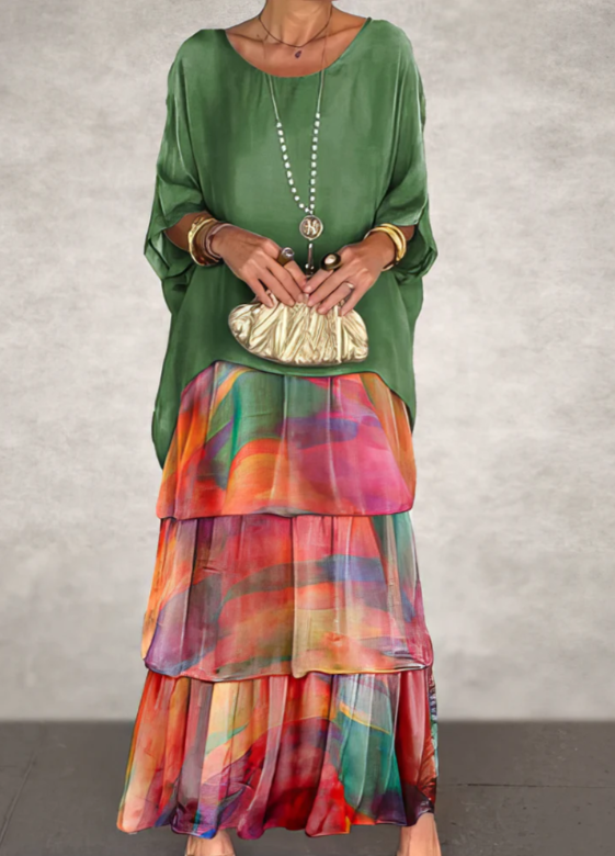 Elegant Tummy Covering Maxi Dress