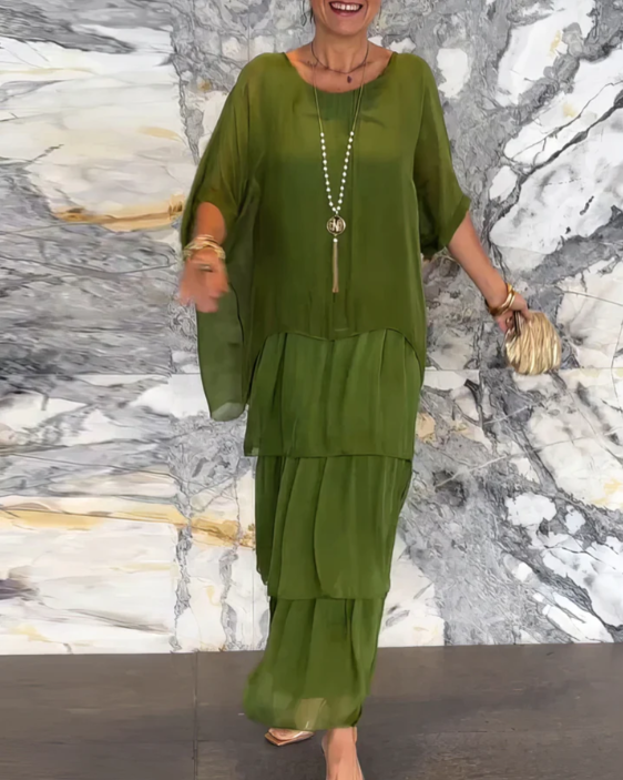 Elegant Tummy Covering Maxi Dress