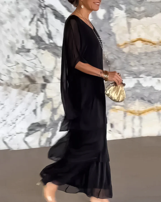 Elegant Tummy Covering Maxi Dress