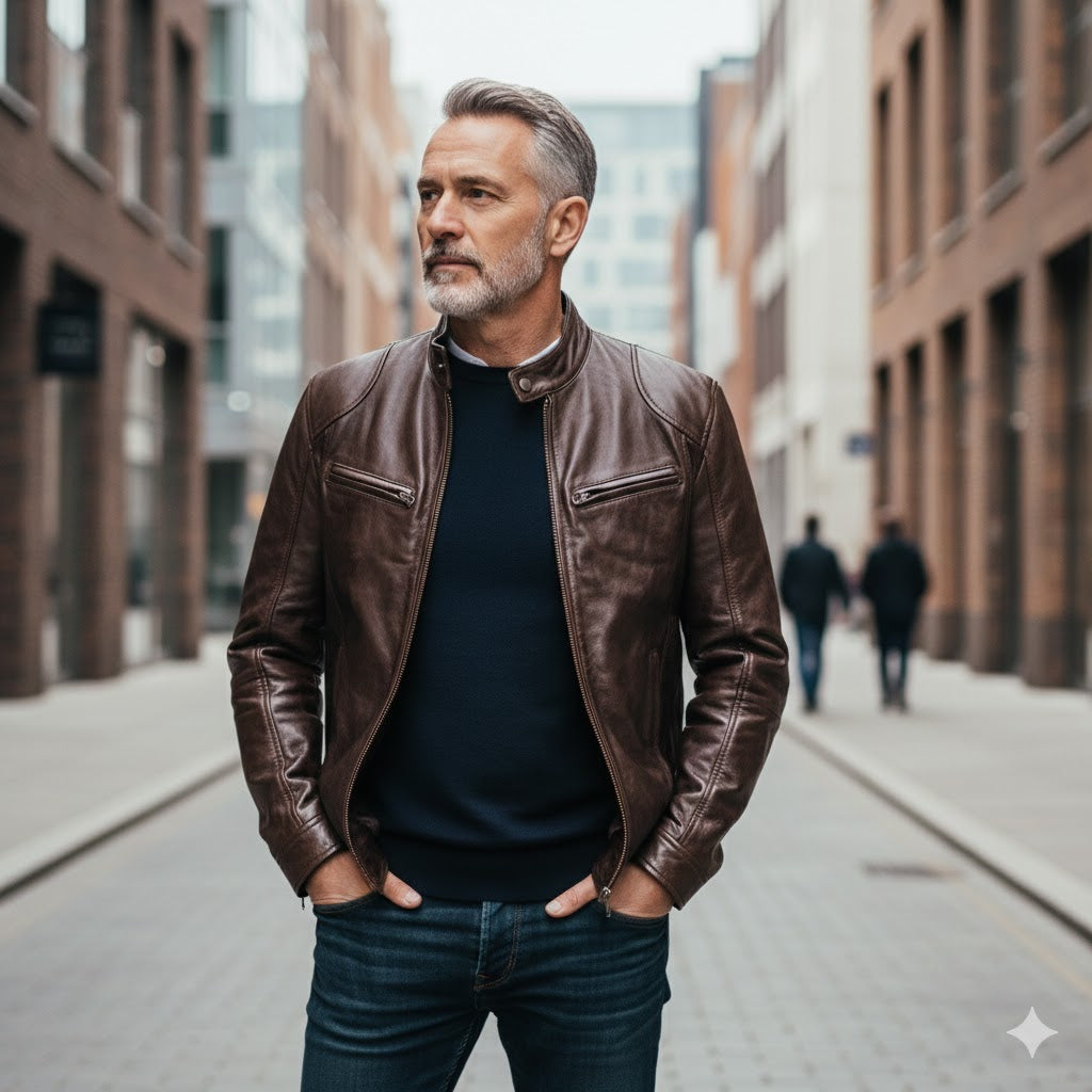 Men's Casual Leather Jacket
