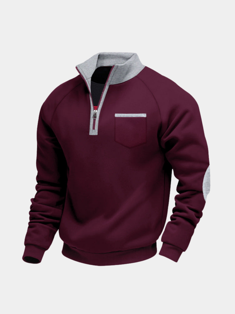 Men's fleece half-zip sweater