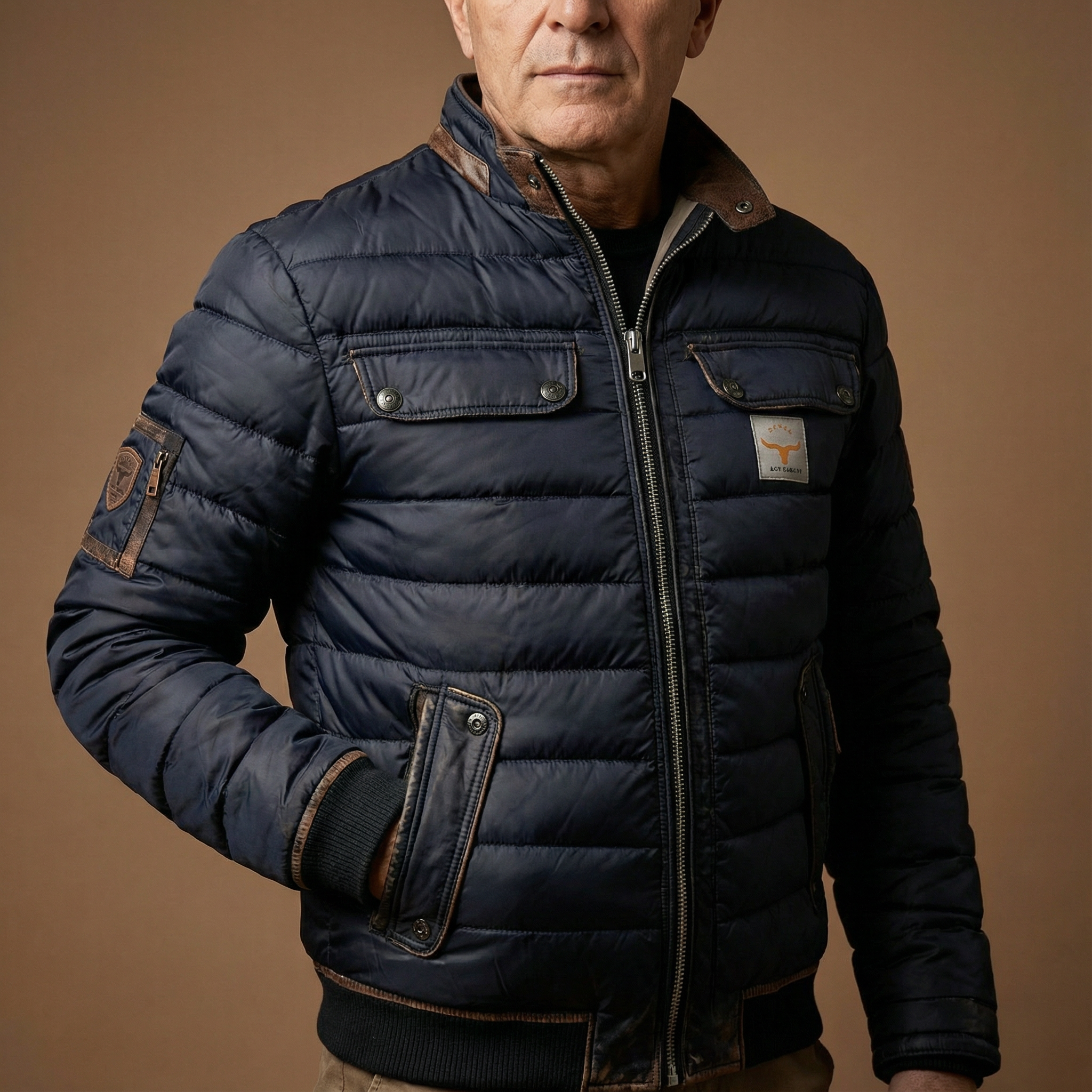 Urban jacket with high collar