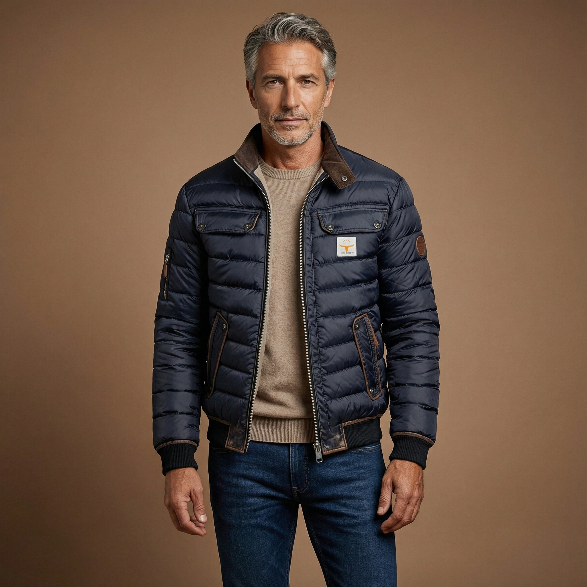 Urban jacket with high collar