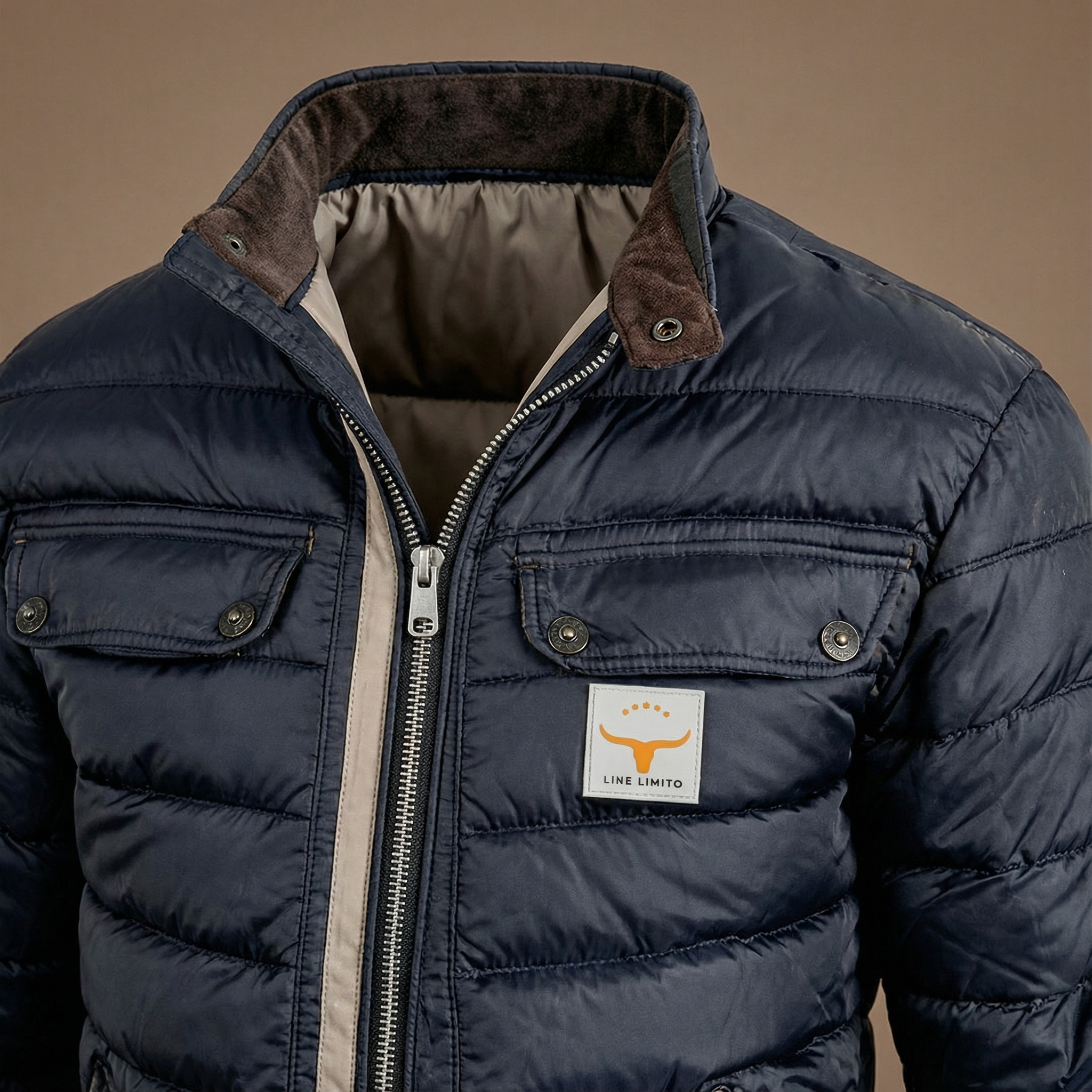 Urban jacket with high collar