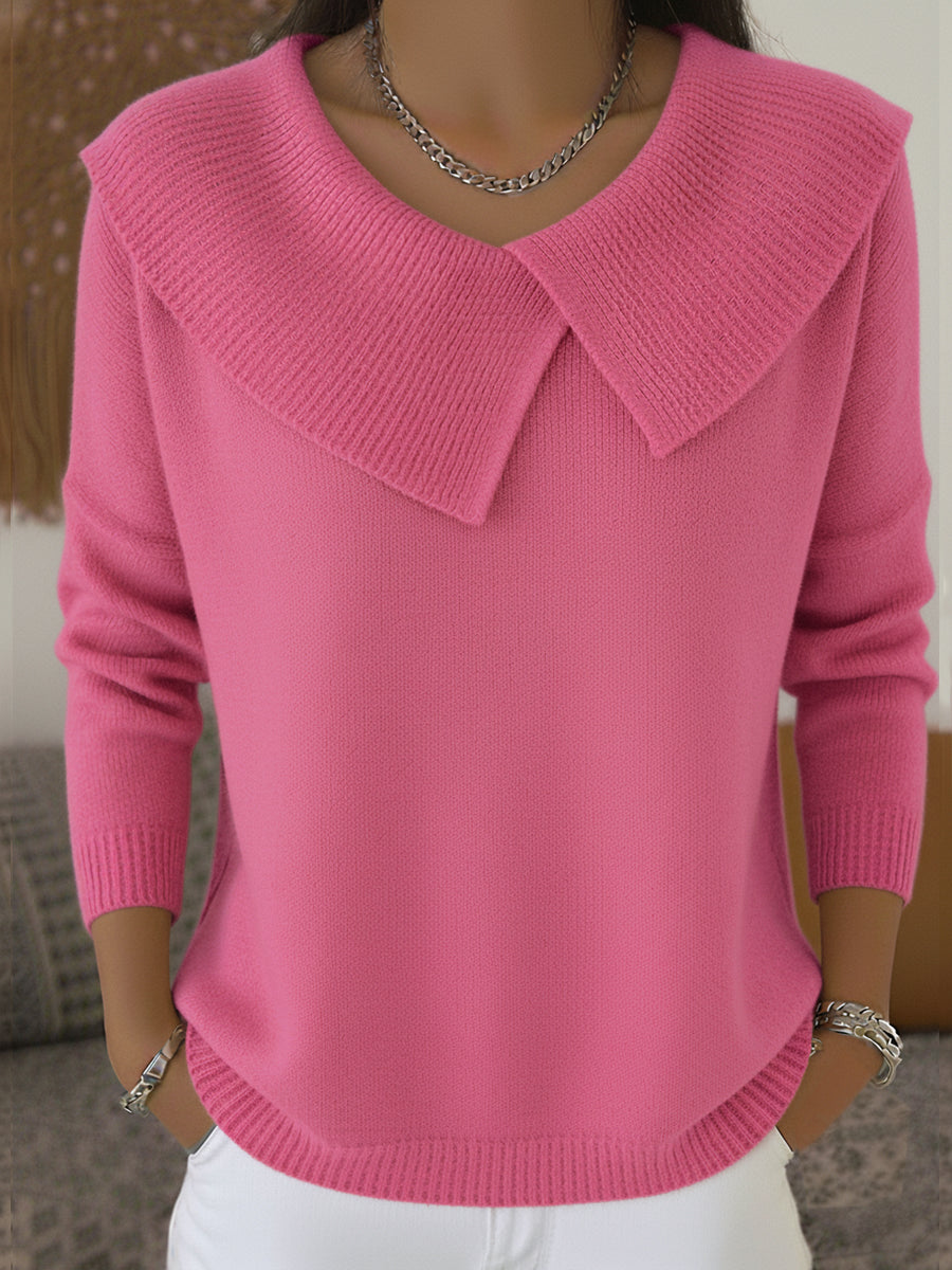 Warm Sweater with Soft Collar