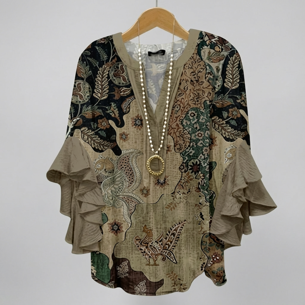 Elegant blouse with patterns