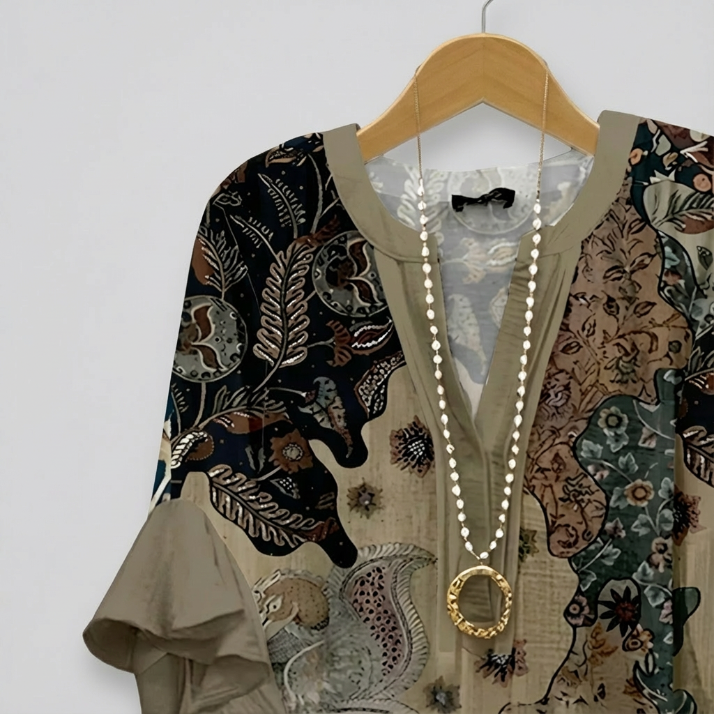 Elegant blouse with patterns