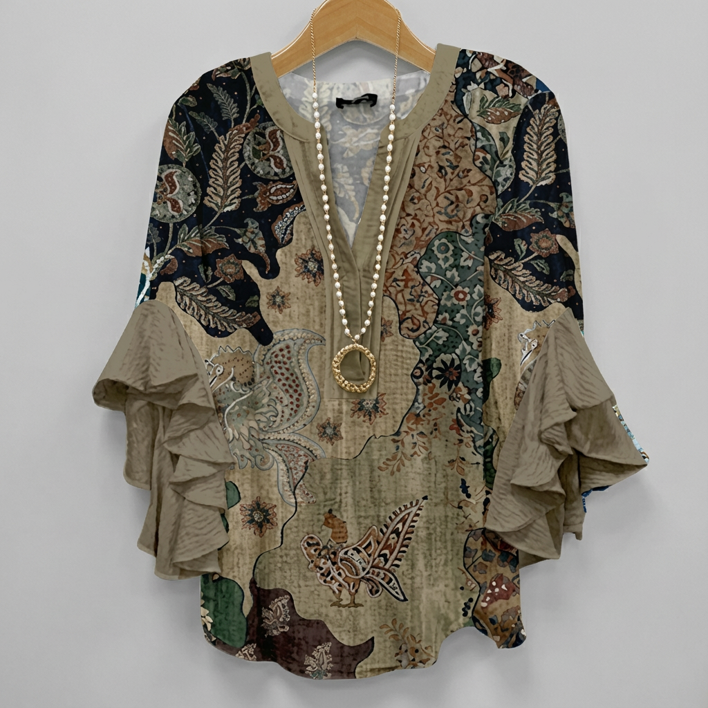 Elegant blouse with patterns