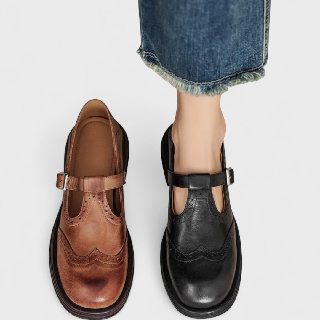 Elisa - Elegance and Comfort Leather Heel
