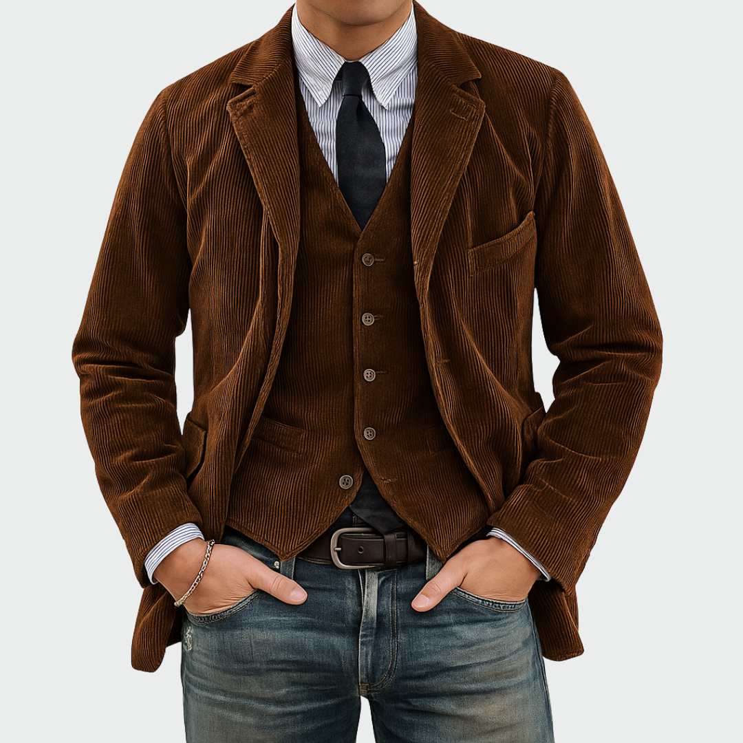 Velvet Blazer & Waistcoat Set