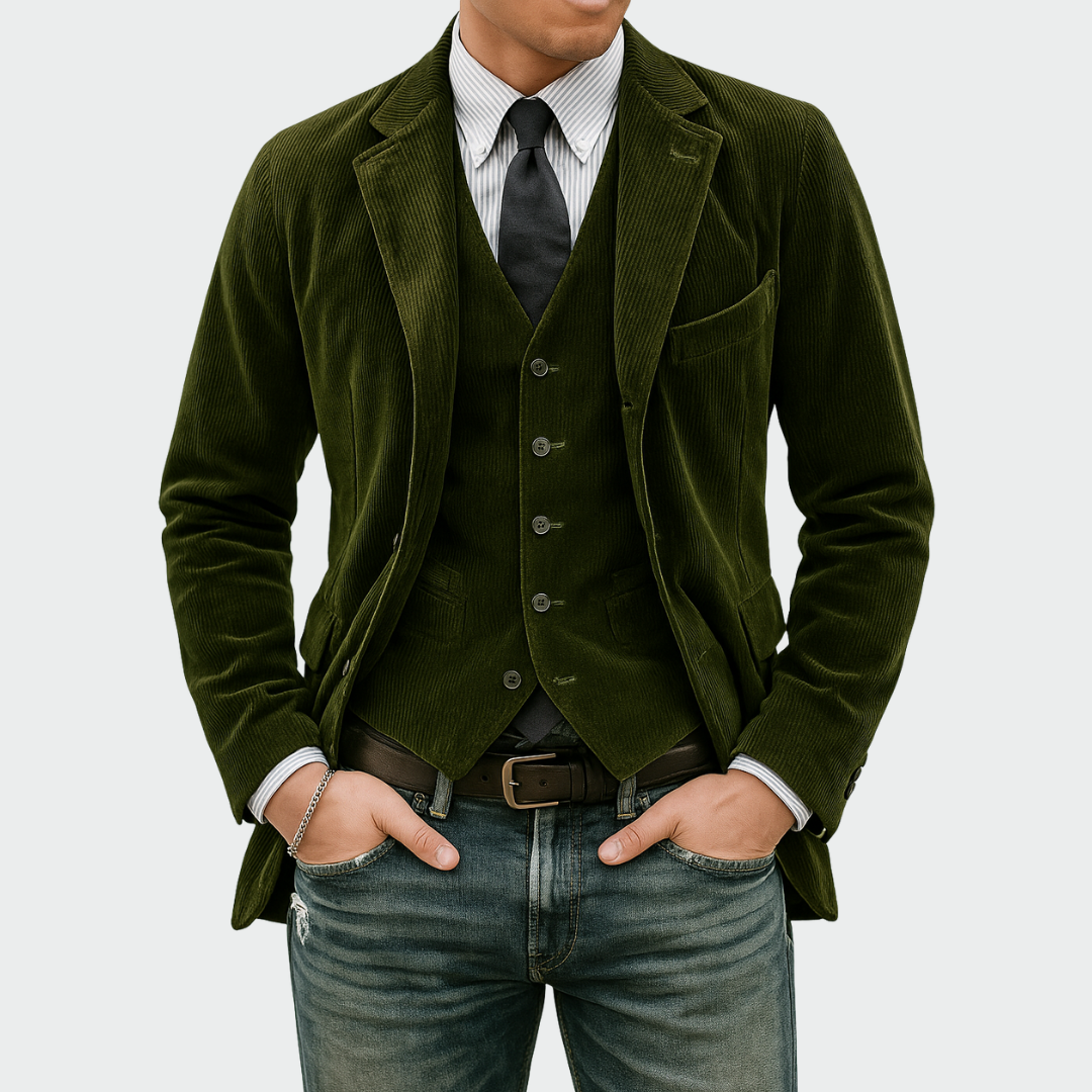 Velvet Blazer & Waistcoat Set